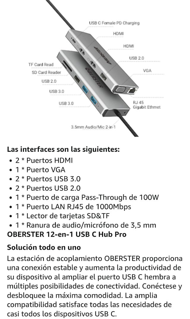 Hub USB-C 12 en 1 - Docking Station