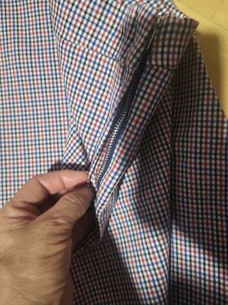 Pantalones cuadros rojos y azules -talla 38