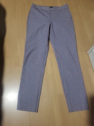 Pantalones cuadros rojos y azules -talla 38