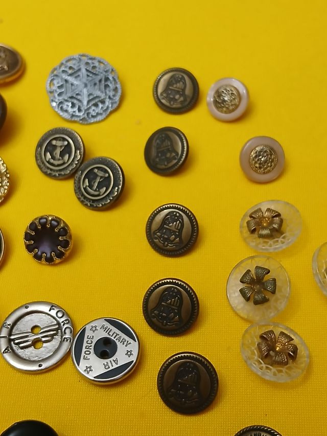 60 Bottoni Vintage Metallici