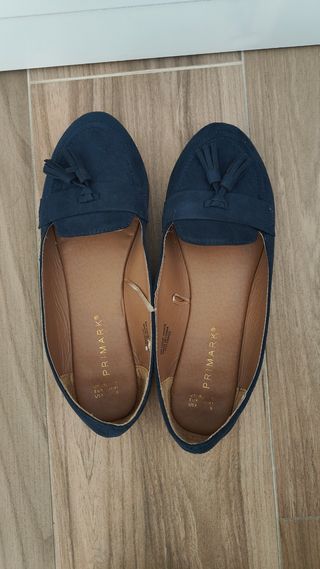 Manoletinas Primark azules - Talla 40