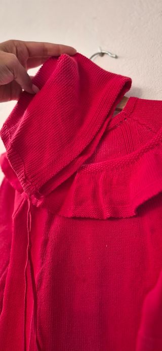 Vestido rojo niña - punto