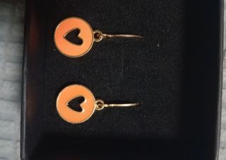 Pendientes corazón🧡dorados