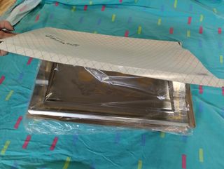 Vassoio Inox 18/10 e oro zecchino 24k NUOVO