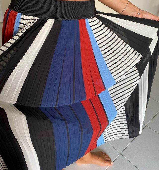 Gonna plissettata Camaieu multicolor