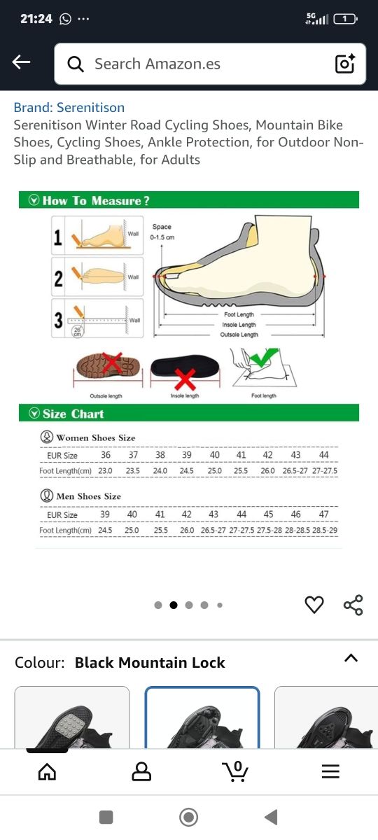 Zapatillas ciclismo Serenitison 44 EU