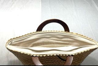 Capazo paja marrón beige