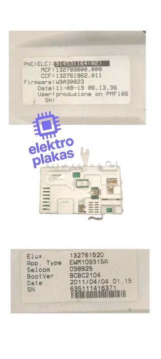 Placa potencia lavadora Elux