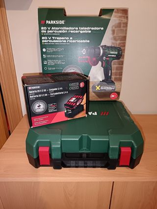 Taladro percutor Parkside 20V NUEVO COMPLETO 