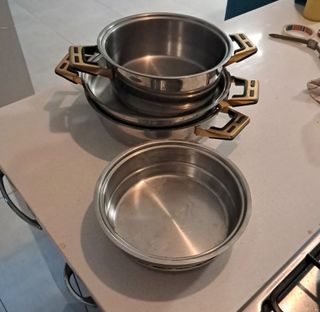 Pentole inox 3pz fondo spesso