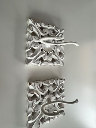 4 Colgadores Pared - Madera y Metal