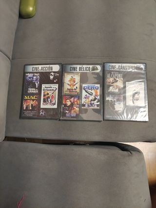 3 Películas DVD Acción-Bélico-Gánsters