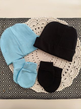 Conjunto gorro+luvas bebé - 2 peças