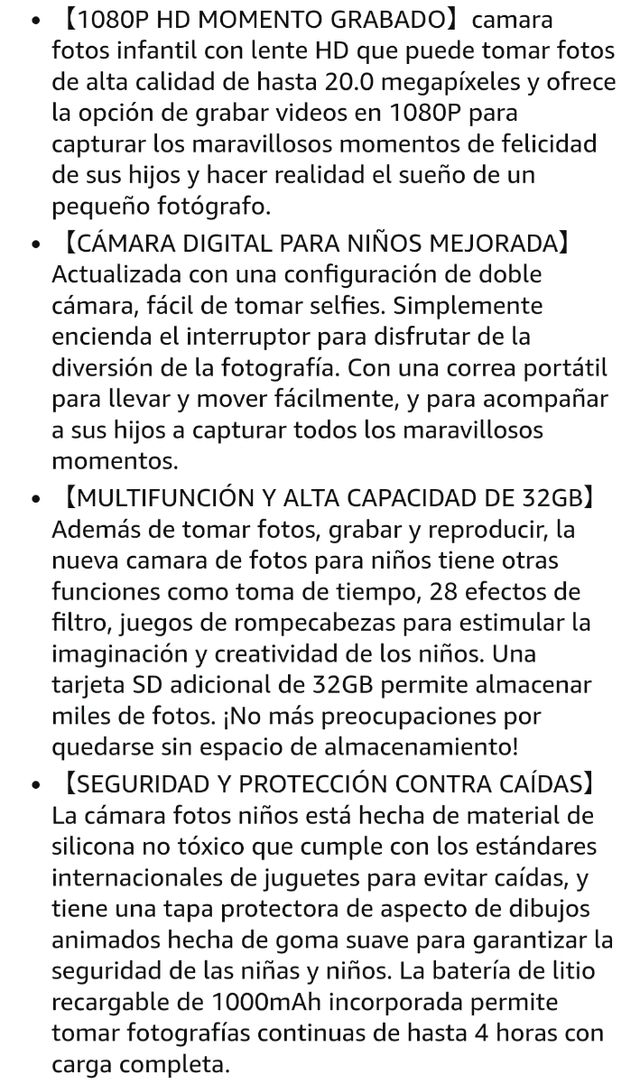 Cámara Infantil Fotos - Rosa