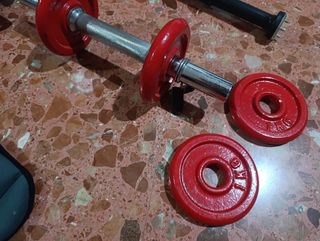 Pack fitness: Barra dominadas + mancuernas+lastre