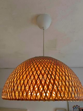 Lámpara colgante bambú Ikea
