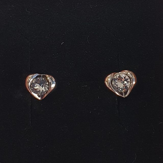 Pendientes ORO BLANCO CORAZÓN