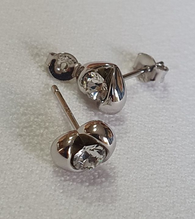 Pendientes ORO BLANCO CORAZÓN