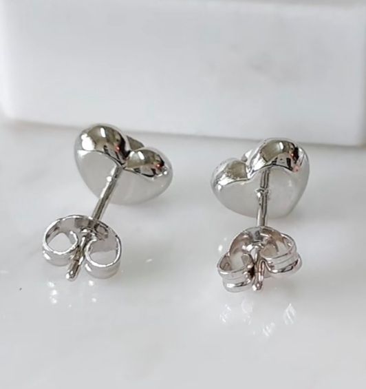 Pendientes ORO BLANCO CORAZÓN