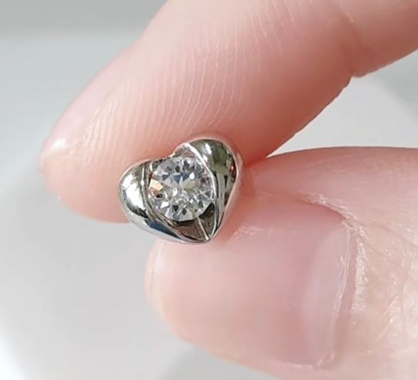 Pendientes ORO BLANCO CORAZÓN