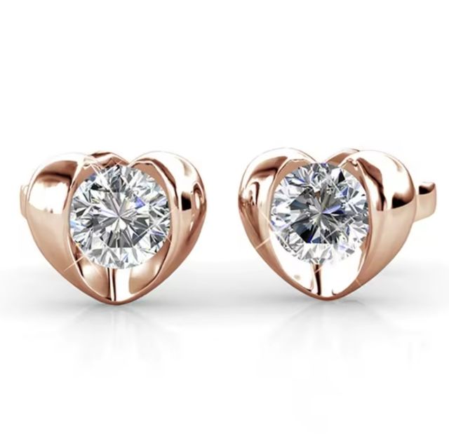 Pendientes ORO BLANCO CORAZÓN