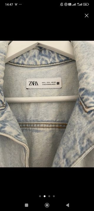   Mono vaquero Zara azul usado una vez completo