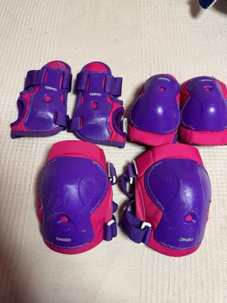 Protectores Oxelo niña XS - Patinaje 6 a 10 años.