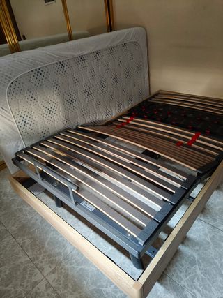 Cama articulada 105cm - madera y metal