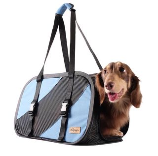 Transportín para mascotas Ibiyaya azul y negro