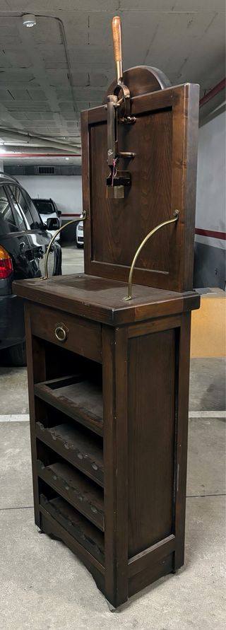 Mueble botellero con sacacorchos BOJ España vintag