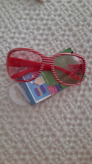 Gafas sol Peppa Pig rojas-blancas