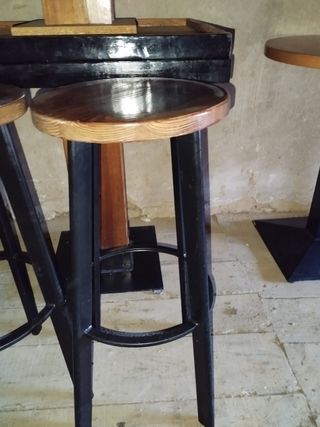 6 Taburetes Madera y Metal