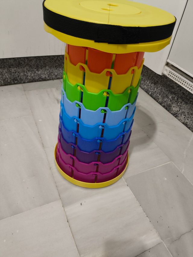 Taburete plegable multicolor