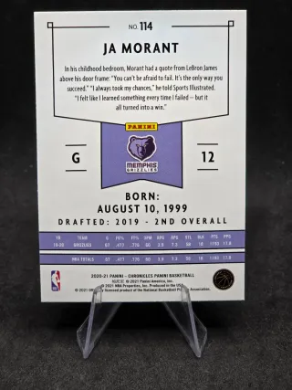 3 Cards Ja Morant - Memphis Grizzlies