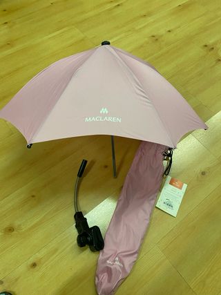 Parasol Maclaren para cochecito rosa