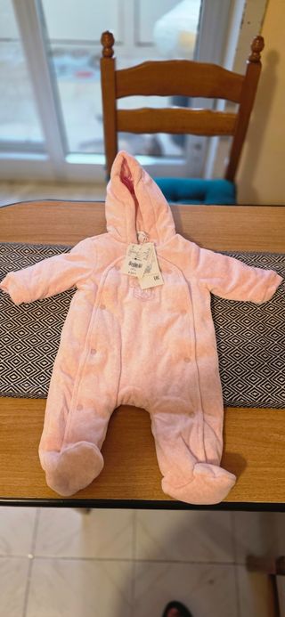 Tutina invernale neonato rosa (1/3 mesi- 56 cm)