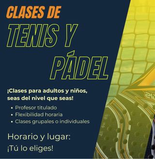 Clases de tenis y/o pádel en MADRID.