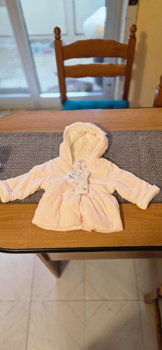 Giubbotto neonata rosa chiaro (1/3 mesi-56 cm)