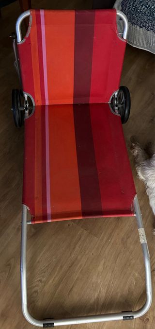 Tumbona carro plegable con ruedas