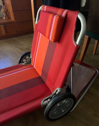 Tumbona carro plegable con ruedas
