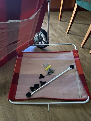 Tumbona carro plegable con ruedas