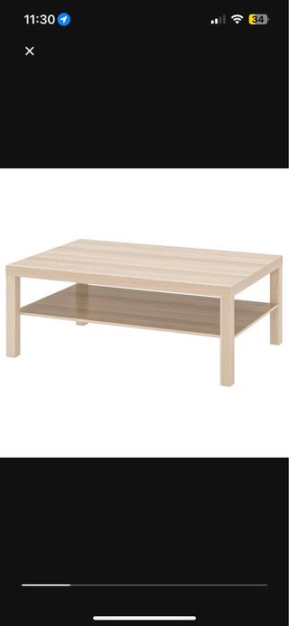 Mesa centro Ikea Lack - Beige