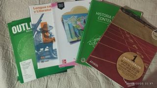 Libros de texto 1 bachiller íes Cruz santa