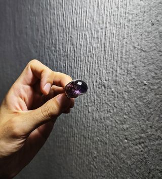 Anillo plata morado