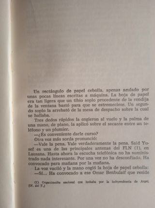 'Pasajeros para Argel' (Novela 1970)