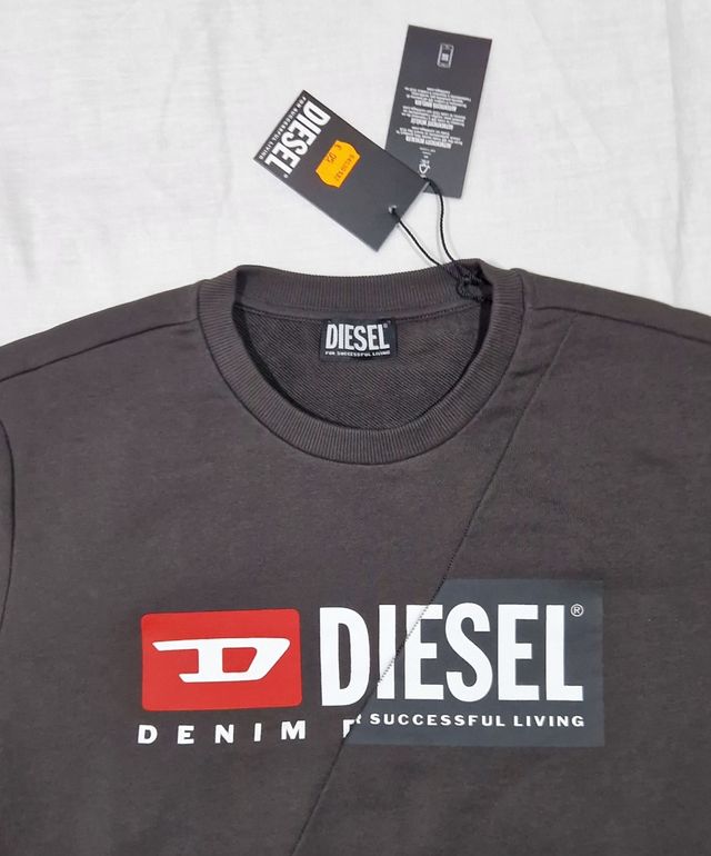 Sudadera Diesel S-Girk-Cuty SweatShirt Verde Oliva