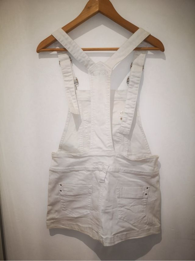Peto vaquero blanco corto