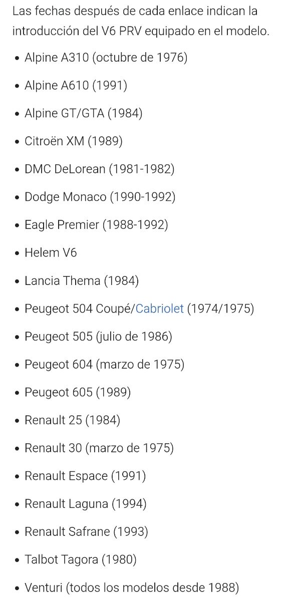 Motor PRV V6 Talbot Alpine A310