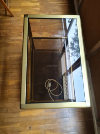 Carrito TV vintage dorado