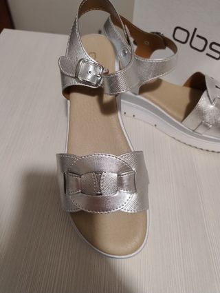 Sandali donna argento marca Obsel